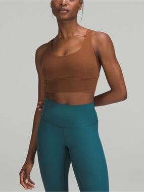 Lululemon Align Ribbed Bra Sz 14 In Roasted Brown